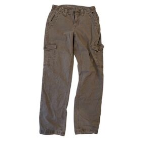 Brown American eagle cargo pants with straight leg fit